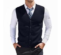 Gilet da uomo alla moda per un comodo look a strati, ideale per il tempo libero o le occasioni formali, tessuto morbido, perfetto per tutte le stagioni, stile versatile