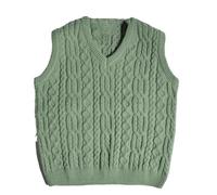 Gilet da uomo casual caldo vintage fritto twist testurizzato scollo a V maglione s autunno inverno, EN8, M