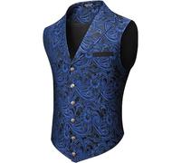 Gilet da uomo, costume gotico, gilet da uomo, costume tradizionale steampunk, senza maniche, nero e bianco, medievale, gilet vittoriano, costume per Halloween, costume tradizionale da uomo