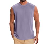 Gilet da uomo estivo tinta unita causale gilet classico basic senza maniche t-shirt per uomo vestibilità regolare abbigliamento sportivo maglietta intima pullover allenamento corsa palestra canotte