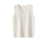 Gilet da uomo in cashmere con scollo a V senza maniche slim maglione lavorato a maglia gilet confortevole vestibilità regolare gilet, Pile En8, XL