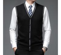 Gilet Da Uomo In Maglia Cardigan Top Canotta Maglione A V Retro