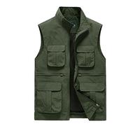 Gilet da uomo per attività all'aria aperta, gilet trapuntato da uomo, nero, per il tempo libero, per il lavoro, autunno, inverno, per la transizione, da uomo, termico, in piuma, antivento, per