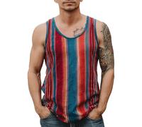 Gilet da uomo UK Girocollo Training T-shirt senza maniche Patchwork Colore Palestra Canotte Wicking Basic Undershirts Color Block Muscle Vest Top Quick Dry Sport Tank Top Stampa Gilet Estivi, Viola