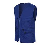 Gilet da viaggio leggero multi tasca, gilet da viaggio resistente, con tasche con cerniera e tessuto traspirante, pratico gilet da pesca o fotografia, ideale per passeggiate sul molo o sentieri