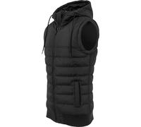 Gilet di bolla BY046 - Adulti nero chic Street indossare bodywarmer con cappucci