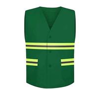 Gilet di sicurezza, Gilet riflettenti fluorescenti ad alta visibilità multicolore for lavori di igiene, proprietà, costruzione e lavori all'aperto(Grün)