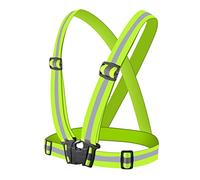 Gilet di Sicurezza, Imbragatura Riflettente di Sicurezza con Bande Catarifrangenti ad Alta visibilità, Regolabile Gilet Antinfortunistici