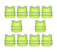 Gilet Di Sicurezza Riflettente Per Bambini | 10 Pezzi Di Indumenti Riflettenti Per Il Traffico,Abbigliamento Ad Alta Visibilità - Per Camminare Correre Andare In Bicicletta Sciare Campeggiare Strade N