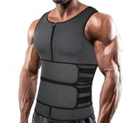 Gilet Dimagrante Per Sauna Con Doppia Cintura - Allenatore Per La Vita Modellante Del Corpo Da Uomo, Canotta A Compressione Muscolare Per Casa, Palestra, Modellamento Del Corpo (nero) (XXL)