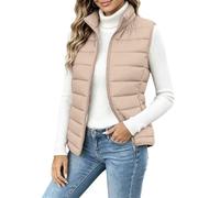 Gilet Donna Caldo Smanicato Imbottito con Tasche Giacca Senza Maniche | Tasche a scomparsa foderate in micropile per riscaldare le mani e proteggere oggetti personali da cadute accidentali