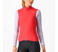 Gilet a vento Castelli Espresso rosso brillante donna - S