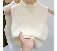 Gilet donna in maglia mezzo collo alto semplice ma elegante per ogni occasione