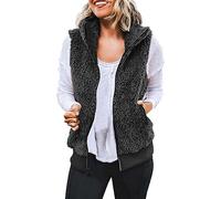 Gilet Donna Teddy Pile - Gilet Invernale Caldo Da Donna Casual Senza Maniche Giacca Gilet Leggero Con Zip Softshell Teddy Giacche Peluche Antivento In Pile Felpato Smanicato Thickened Waistcoat Vests