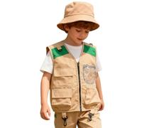 Gilet e cappello da esploratore per bambini - Kit per avventure all'aria aperta per giochi di ruolo | Costume da esploratore per bambini per ragazzi e ragazze, , campeggio, escursionismo, trekkin