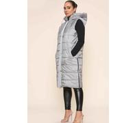 Gilet Giacca Puffer Lungo Con Cappuccio Da Donna Imbottito Top Riscaldante 8-22