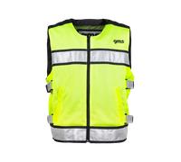 GMS-Moto Premium EVO, gilet di sicurezza 6XL male Giallo Fluo/Nero