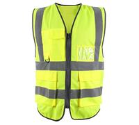 Gilet Hi Vis Premium giallo Blackrock con tasche, portadocumenti e portachiavi gilet uomo donna riflettente con tasche e cerniera di sicurezza gilet di sicurezza per abbigliamento di sicurezza EN cert
