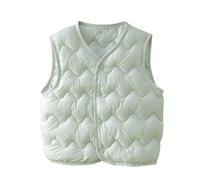 Gilet Imbottito Bambini con Bottoni Casual Moda Piumino Senza Maniche in Cotone Gilets Bambina Caldo Cappotto Invernale Ragazze Ragazzi Giacca Tinta Unita Giubbotto Antivento Bambino per 1-7 Anni