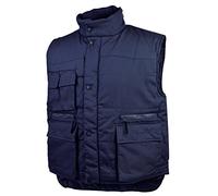 GILET DA LAVORO BLU DELTAPLUS SIERRA IMBOTTITO PORTABADGE POLIESTERE COTONE UOMO