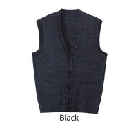 Gilet In Maglia Da Uomo Senza Maniche Con Collo A V E Bottoni Maglione Casual