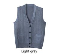 Gilet In Maglia Da Uomo Senza Maniche Con Collo A V E Bottoni Maglione Casual
