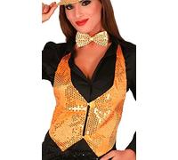 Gilet in Paillettes Dorato per Donna
