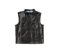 WCC West Coast Choppers Gilet da uomo Collab 131/2 Leather Cfl Riding Vest WCCJS161ZW 3XL Nero