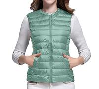 Gilet in pile caldo da uomo, gilet da donna coltivare una moralità calda con scollo a V sottile giù gilet all'interno Portafoglio in pelle morbida, Verde menta, XXXL