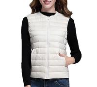 Gilet in pile caldo da uomo, gilet da donna coltivare una moralità calda con scollo a V sottile giù gilet all'interno Portafoglio in pelle morbida, beige, XXL