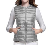 Gilet in pile caldo da uomo, gilet da donna coltivare una moralità calda con scollo a V sottile giù gilet all'interno Portafoglio in pelle morbida, grigio, XXL
