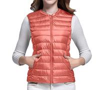 Gilet in pile caldo da uomo, gilet da donna coltivare una moralità calda con scollo a V sottile giù gilet all'interno Portafoglio in pelle morbida, Pasteca Rosso, L