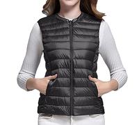 Gilet in pile caldo da uomo, gilet da donna coltivare una moralità calda con scollo a V sottile giù gilet all'interno Portafoglio in pelle morbida, Le Noir, M