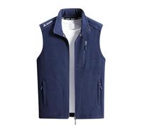 Gilet in Pile da Uomo con Zip Smanicato Pullover Maglione con Cerniera Intera Moda Giacche Tinta Unita Casual Calda Cappotto Senza Maniche Giacca Invernale Antivento Uomos Trekking Sportivo Outwear