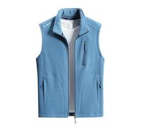 Gilet in Pile da Uomo con Zip Smanicato Pullover Maglione con Cerniera Intera Moda Giacche Tinta Unita Casual Calda Cappotto Senza Maniche Giacca Invernale Antivento Uomos Trekking Sportivo Outwear