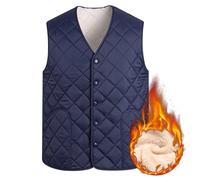 Gilet In Pile Imbottito Trapuntato Senza Maniche Per Uomini Invernale Caldo