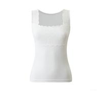 Gilet in pizzo alla moda per top da donna con scollo quadrato alla moda | Scollo quadrato, dettaglio in pizzo alla moda, lunghezza regolare, adatto per la primavera e l'inverno