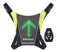 Gilet indicatori di Direzione a LED, gilet riflettente a LED con indicatore di direzione - Telecomando, luci di giro, USB Ricaricabile, installazione facile per la bicicletta Spia di sicurezza