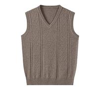 Gilet Invernale Uomo, Gilet in Maglia Gilet Uomo Smanicato Senza Maniche in Maglione Classico Business Gentleman V Neck Knitwear Maglia Gilet Maglione Tank Tops Gilet Lana per Il Tempo Libero