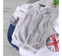 Gilet Invernale Uomo Spesso In Pelliccia Sintetica Fluffy Con Zipper Casual