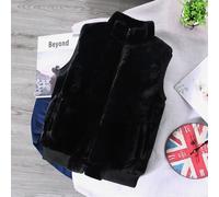 Gilet Invernale Uomo Spesso In Pelliccia Sintetica Fluffy Con Zipper Casual