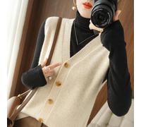 Gilet Knit Da Donna A V Senza Maniche Maglione Morbido