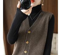 Gilet Knit Da Donna A V Senza Maniche Maglione Morbido