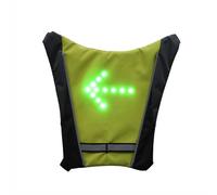Gilet lampeggiante a LED: con indicatore di direzione illuminato che include display di segnale con telecomando, apparecchiature di avvertimento luminoso ad alta visibilità Struttura dello zaino
