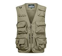 Gilet leggero da uomo, per il tempo libero, per attività all'aria aperta, da uomo, multitasche, gilet casual, giacca sportiva, giornalista, traspirante, resistente, senza maniche, per campeggio, pesca
