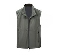 Gilet leggero da uomo senza maniche, ad asciugatura rapida, multitasche, con colletto con cerniera intera, fodera in rete traspirante, vestibilità regolabile, cuciture resistenti, comodo da indossare