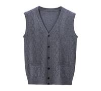 Gilet Maglione Uomo, Gilet Maglia Uomo Maglione Smanicato Senza Maniche in Maglione Classico Business Gentleman V Neck Knitwear Maglia Gilet Maglione Tank Tops Gilet Uomo Cashmere per Il Tempo Libero