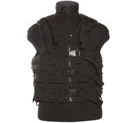 Maglia tattica militare, MOLLE PALS sistema modulare per softair, con rete, colore: nero