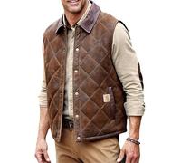 Gilet Monopetto con Scollo A V, Spesso E Morbido, per Uomo, Casual, da Uomo, per Mezza età E Anziani, 52, L