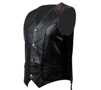 Gilet moto pelle Carburo Camelot Nero S